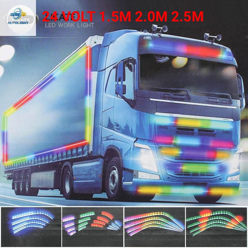 Lampu LED Strip Variasi Kaca Running  Net Light Strip 24 VOLT Untuk Truck BUS 1.5M 2M 2.5Meter