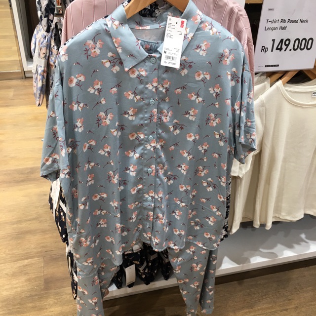 Uniqlo piyama rayon satin set original from uniqlo