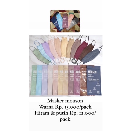 MASKER MOUSON KF 94, MASKER KF 94 MOUSON