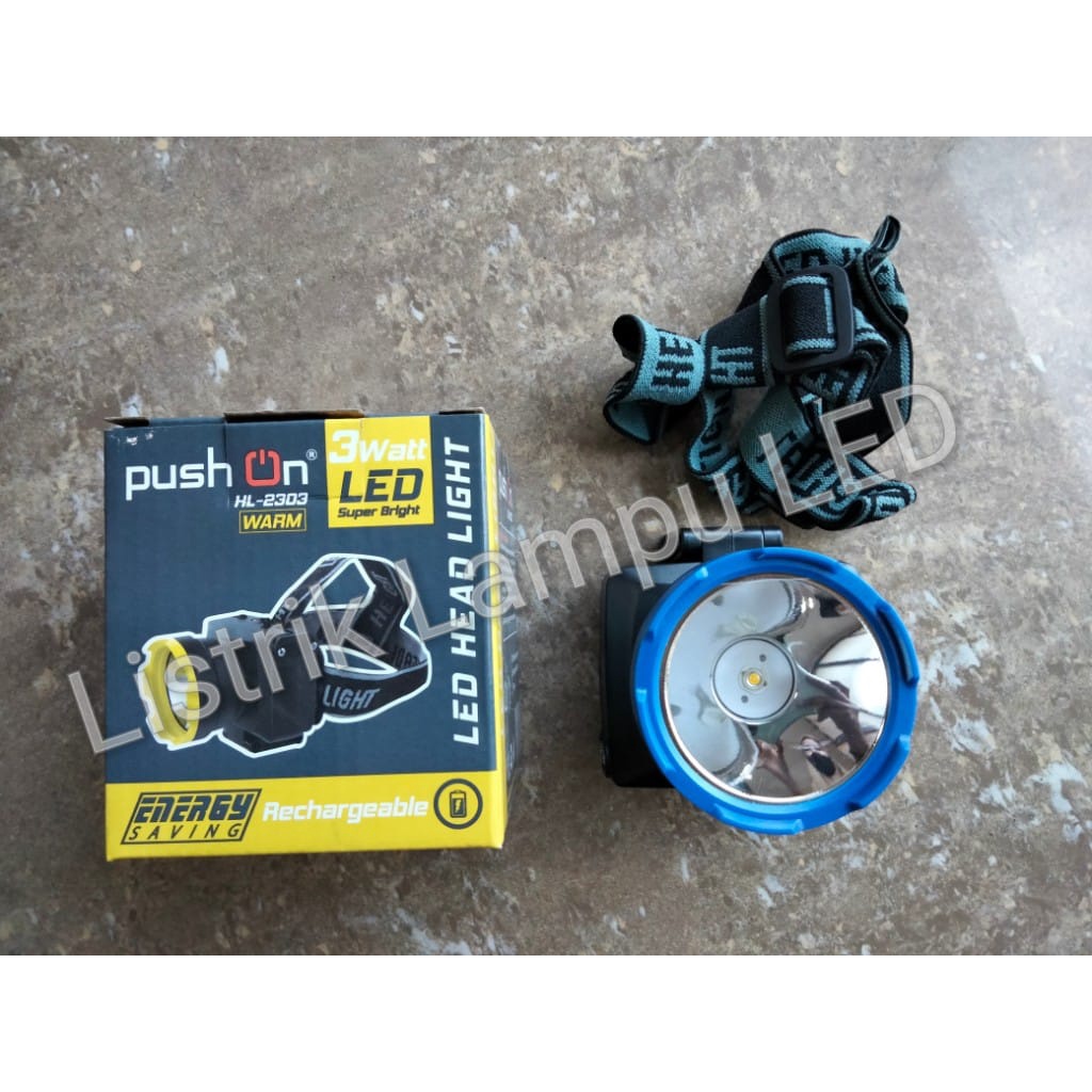 Push On Senter Kepala 3W K/P HL - 2303