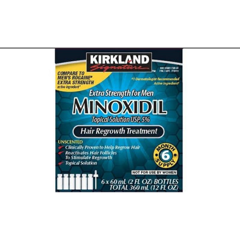 Minoxidil 5% Kirkland 60ml MENUMBUHKAN RAMBUT DAN BREWOK ORIGINAL 100%