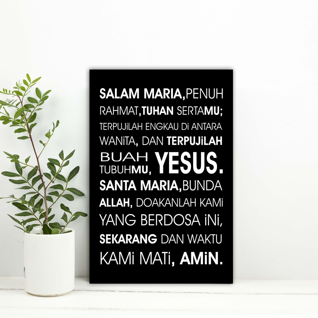 hiasan dinding rohani doa salam maria kristen katolik wall decor nasrani