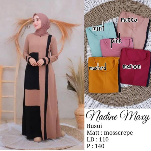 GAMIS MAXI NADINE JUMBO ( TANPA PASMINA)
