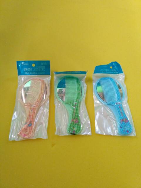 Sisir+Kaca Kecantikan 1 pak isi 6 pcs