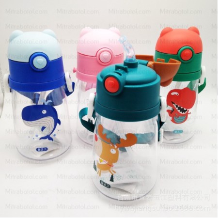 Botol Minum Anak Lucu Motif Bear 480ml - Botol Minum Lucu Bertali H332