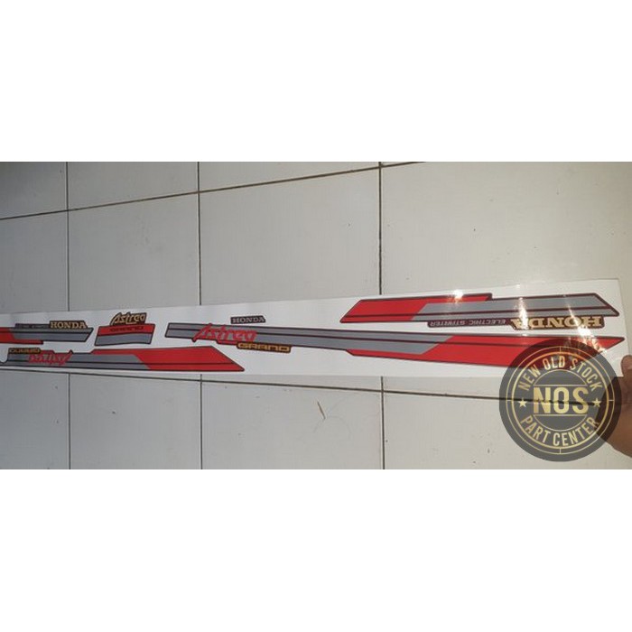 striping sticker astrea grand merah maroon copy original