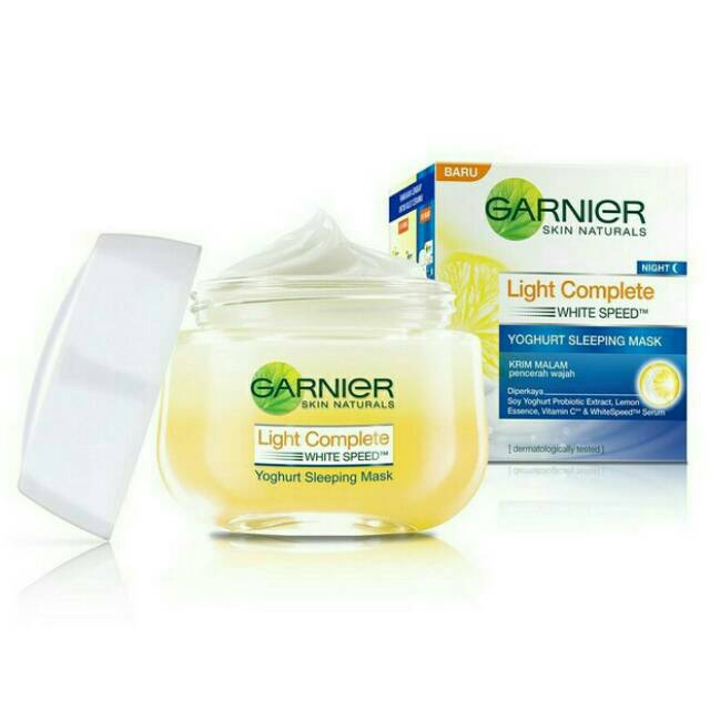 Jual GARNIER LIGHT COMPLETE YOGHURT SLEEPING MASK NIGHT CREAM 50ML Shopee Indonesia