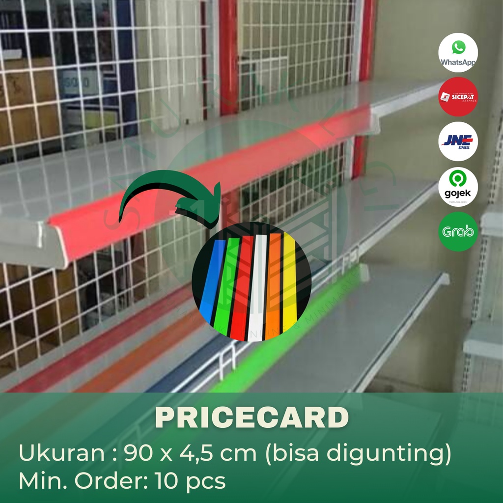 Pricecard Mika Label Harga Rak Toko Supermarket Gondola