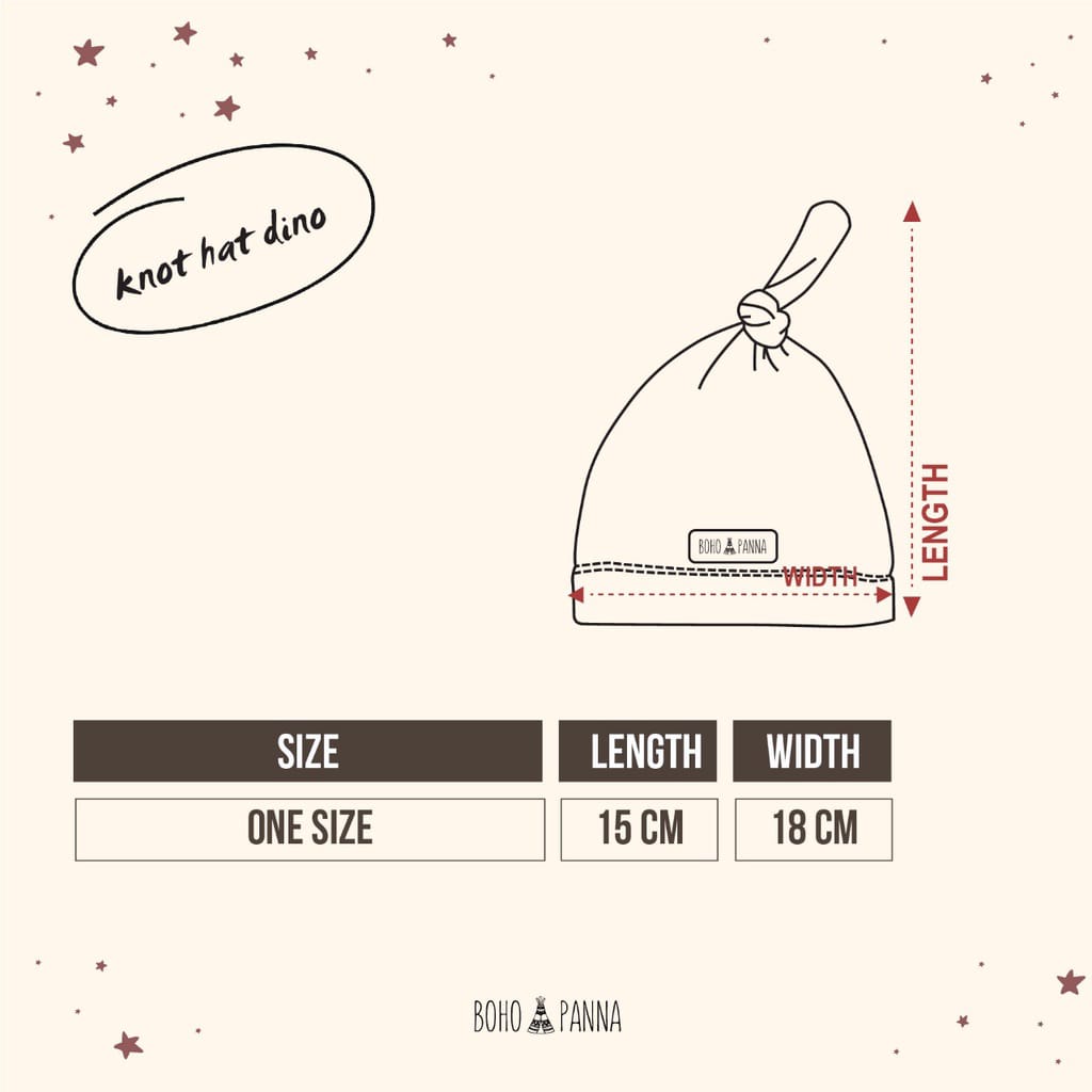 BOHO PANA KNOT HAT DINO (TOPI BAYI)