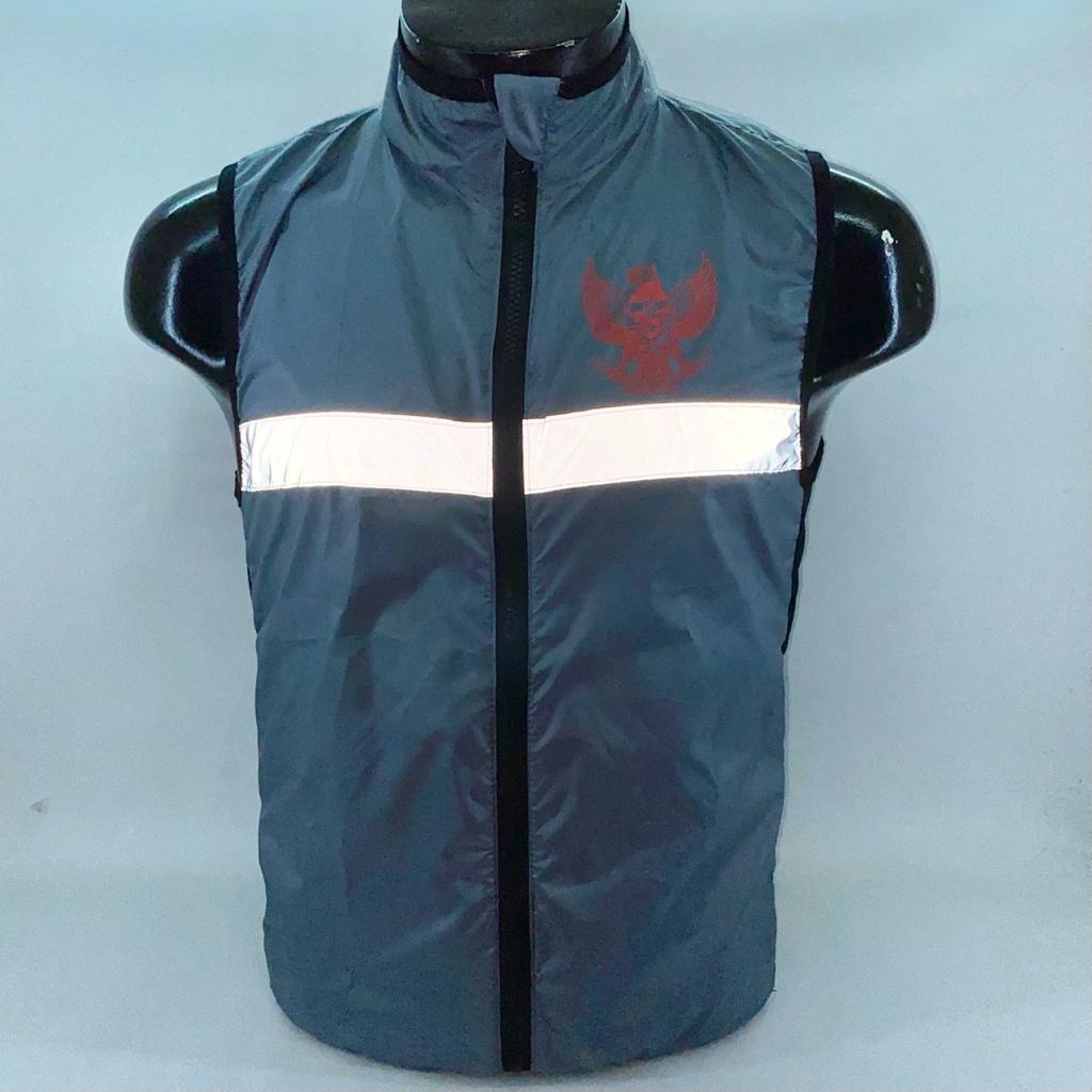 Rompi Sepeda Garuda HUT RI 77 Dirgahayu Republik Indonesia Windbreaker - Abu