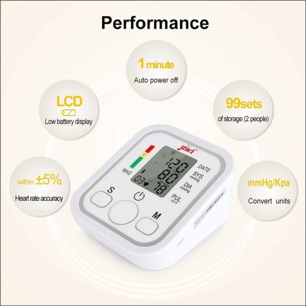 Pengukur Tekanan Darah Digital LCD Sphygmomanometer Tensi Lengan Atas