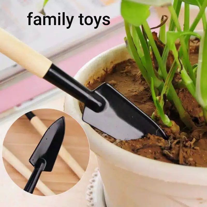 family games Sekop garukan cangkul set mini 3in1 alat berkebun tanam garden tools