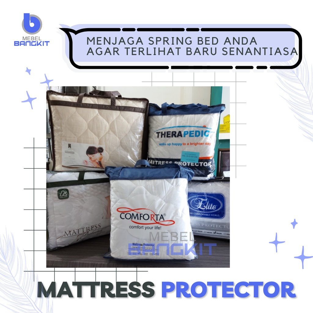 Mattress Protector - Comforta, Elite, Therapedic, Waterproof, Lokal - Pelindung matras cover