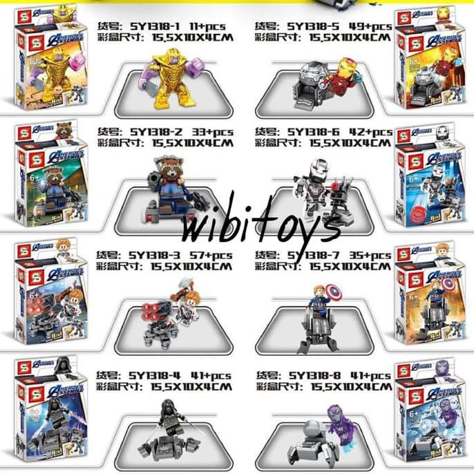 ON SALE MAINAN LEGO ANAK LAKI☻ BRICK SY 1318 AVENGERS END GAME MINIFIGURE LEGO HERO MARVEL SY1318