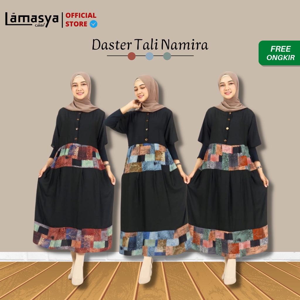 Lamasya - Daster Rumah Kekinian Dewasa Premium Bahan Rayon Viscose Tali Namira | Home Dress Dastar J
