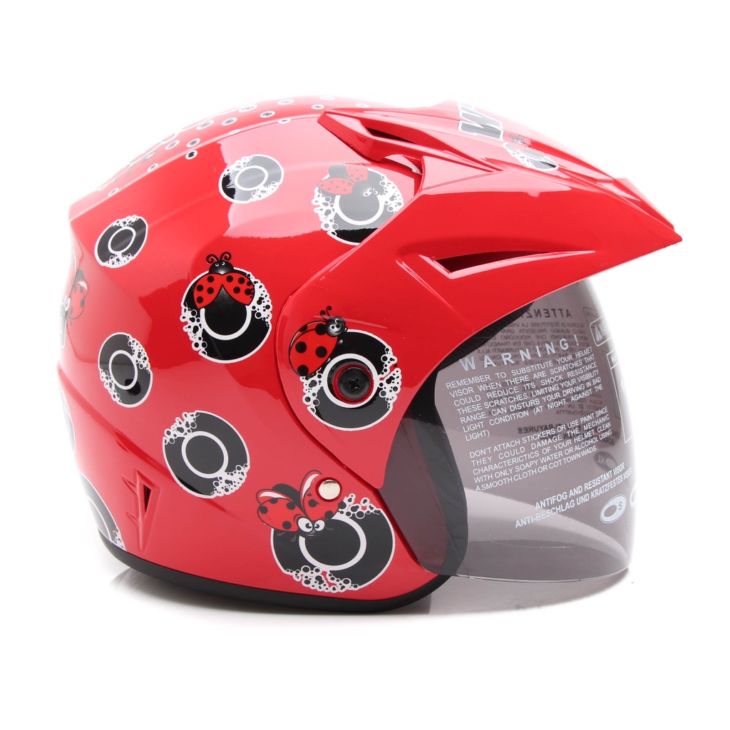 Helm WTO Z1R Pet - Ladybird - Merah - Half Face ALL SIZE