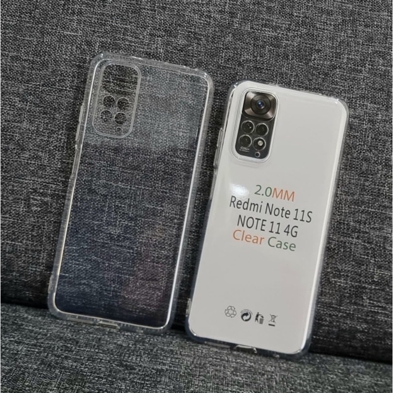 REDMI NOTE 11 / REDMI NOTE 11S Clear Case Bening Tebal Case Crystal Silikon Soft Case 2.0mm