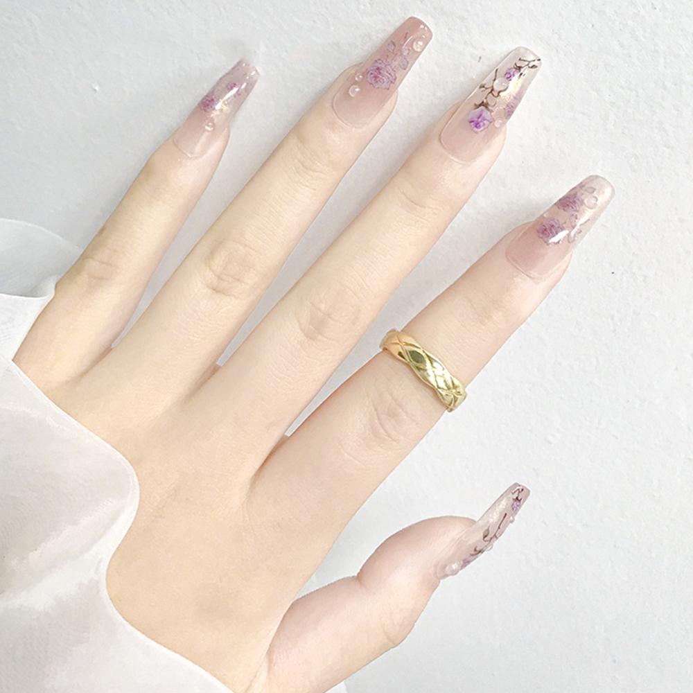 AUGUSTINA Agustina 5D Timbul Stiker Kuku Pesona Decals Perekat Nail Art Sticker