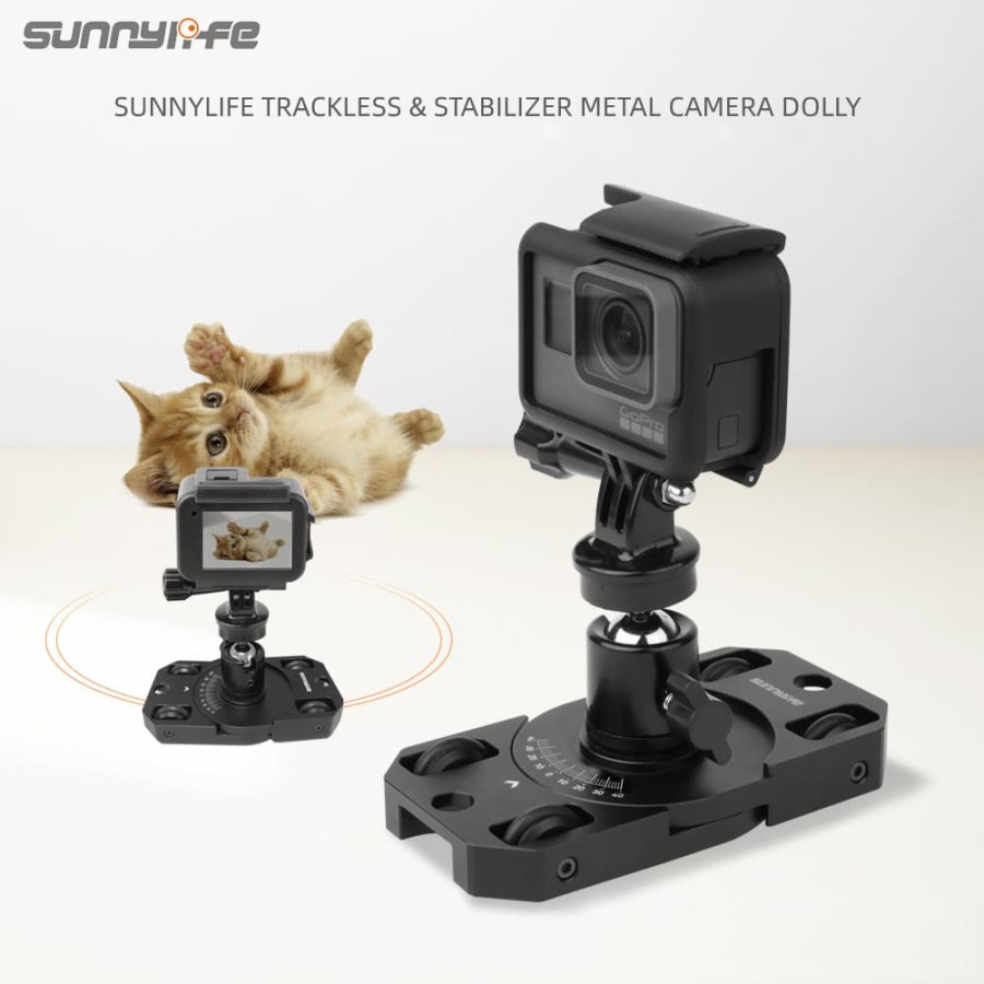 Sunnylife Metal Stabilizer Mini Camera Dolly Osmo Pocket Gopro Hero