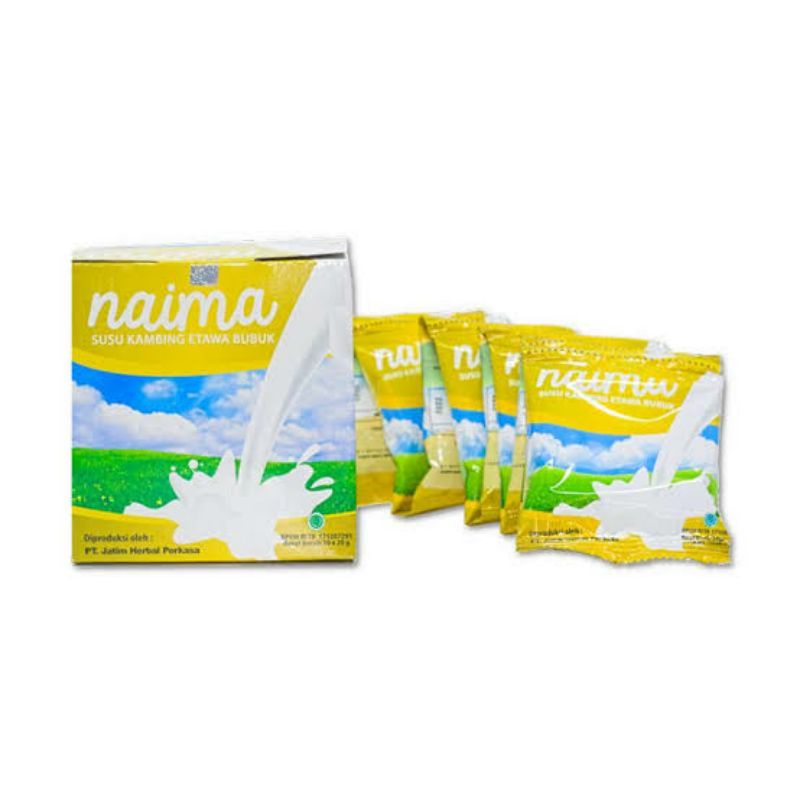 Susu Kambing Etawa Naima Bubuk plus propolis Asli 100% Original POM  BPOM 1 Box iai 10 sachet