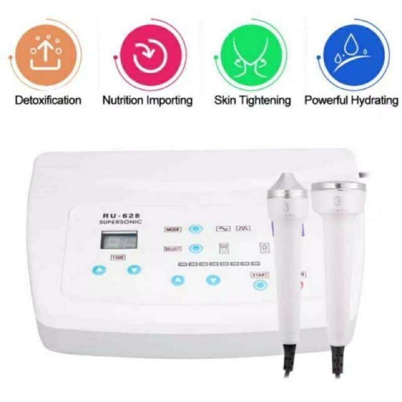 Alat detox wajah ultrasound 2in1 ru-628 flek jerawat kerutan fisioterapi hilangkan kantung mata