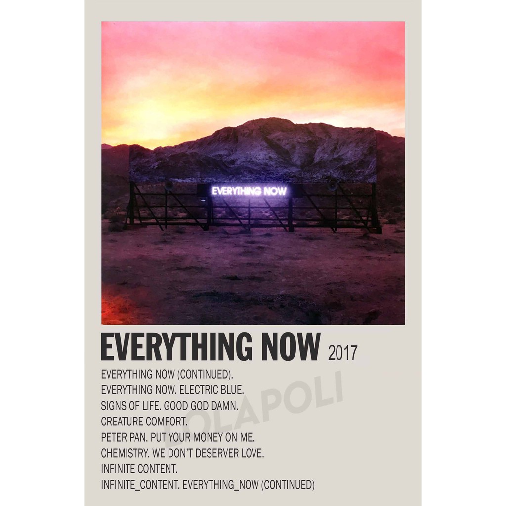 Poster Cover Album Everything Now - Arcade Fire