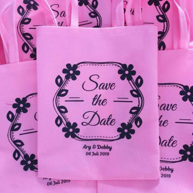 

Suvenir pernikahan / tas sablon
