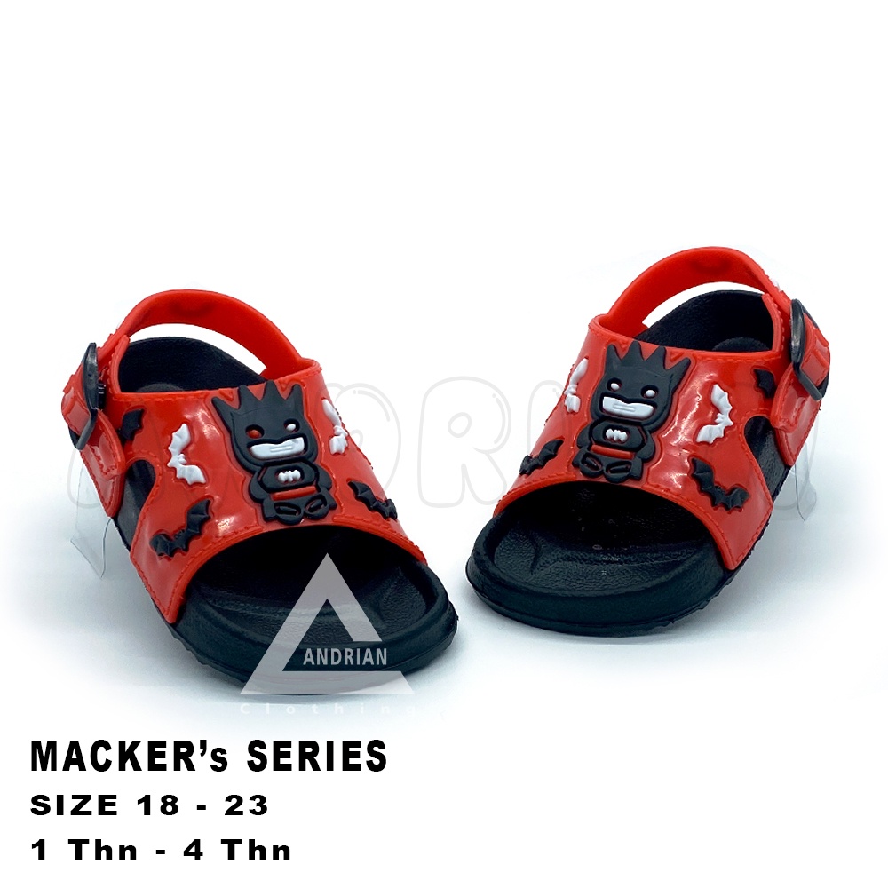 sandal macker's terbaru / sandal karakter batman / sandal selop tali anak laki laki