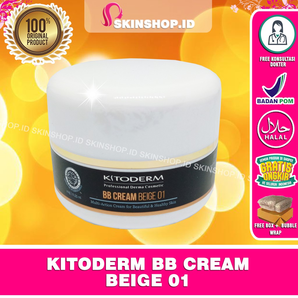 Kitoderm BB Cream Beige 01 10gr Original / Alas Bedak Warna Beige BPOM Aman
