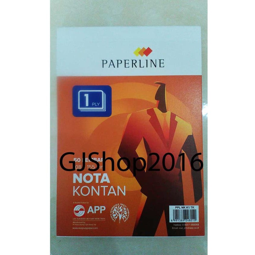 

Nota Kontan Buku Bon Kecil 1ply 1 Ply Rangkap Paperline/zibiz