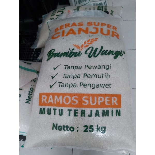 

Beras Ramos Super Merk Bambu Wangi 25 kg (khusus instan)