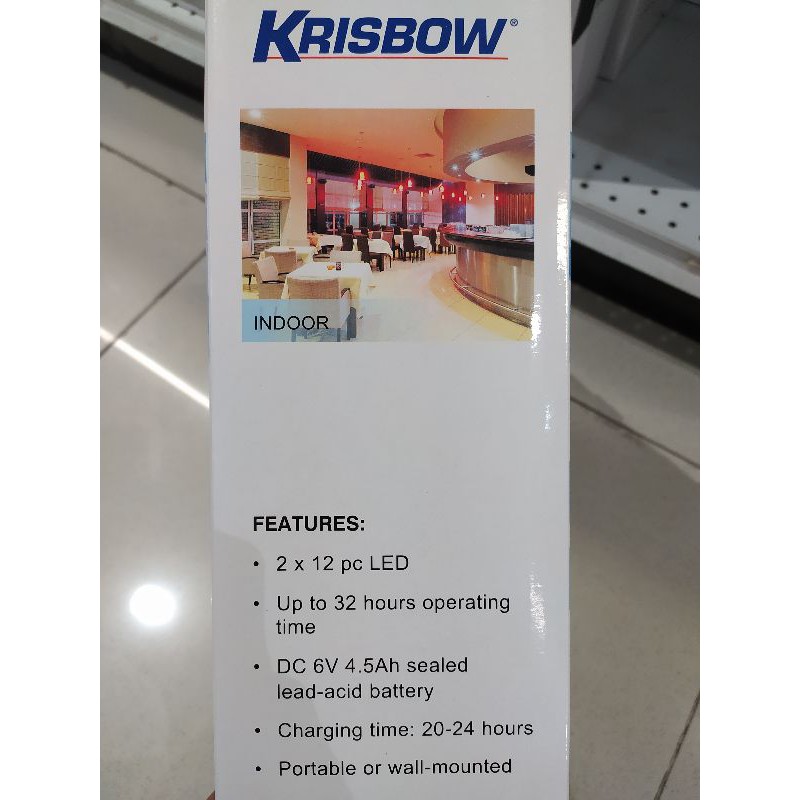 KRISBOW LAMPU DARURAT LED TWIN SPOT/EMERGENCY LAMP TWIN SPOT/LAMPU KAMPING/LAMPU MEJA/LAMPU DINDING