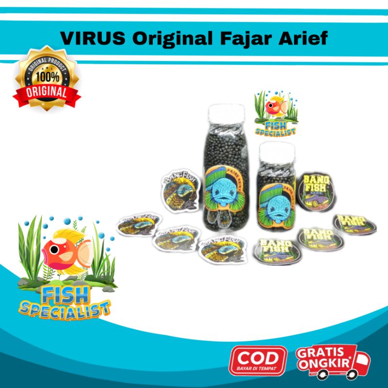 PELET VIRUS ORIGINAL FAJAR ARIEF GRADE AAA - PELLET CHANNA PAKAN IKAN DWAFT