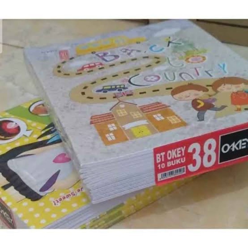 buku tulis 38 lembar kiky okey / bigboss / campuss high quality per pak isi 10 pcs royal campus