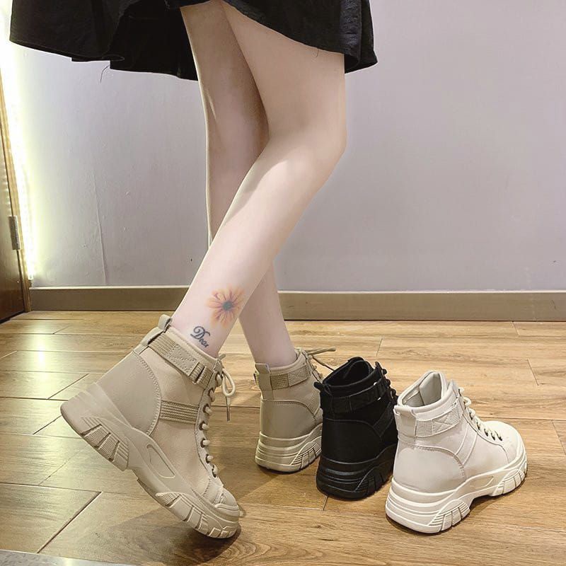 Permata  Boots Sepatu Sneakers Wanita VN1142 Women Shoes Boots Fashion Import