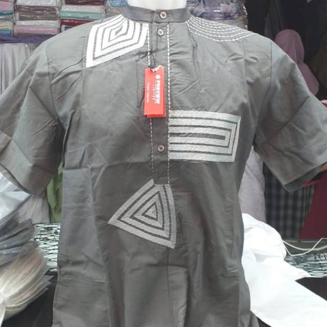 Baju koko pria Itang yunasz(tangan pendek)