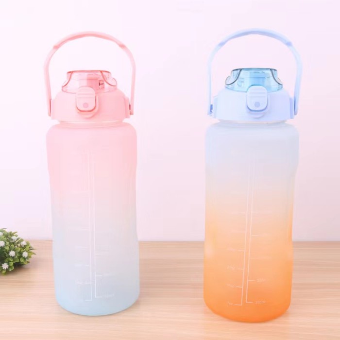 Botol minum 2 liter motivasi quitfit jumbo 2000ml