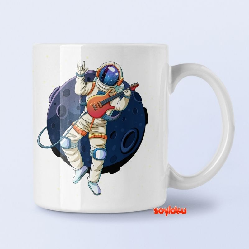 Cangkir Custom Astronot Gitar Vespa Surfing Shark Dinosaurus Moon Antariksa Onderdil Sparepart Gift 
