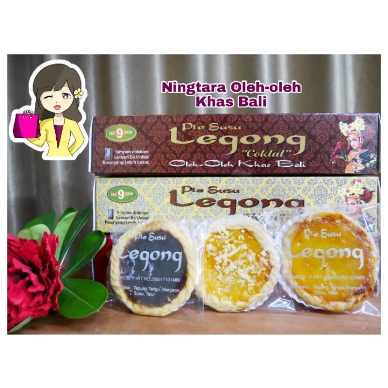 PIE SUSU LEGONG &quot;FRESHOVEN/FRESH&quot;  9PC/BOX OLEH-OLEH KHAS BALI (RASA ORIGINAL, COKLAT, KEJU, MIX 3 RASA)