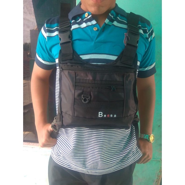 tas dada-tas sepeda-taa motor-tas tutup dada-chest bag-tas rompi dada bg