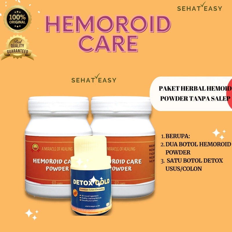 Paket bebas wasir hemoroid care powder tanpa salep