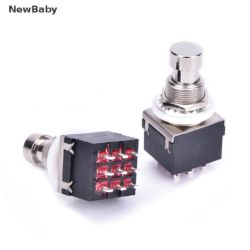 NewBaby 5 pcs 3PDT 9-Pin Guitar Effects Stomp Switch Pedal Box Foot Metal True Bypass ID