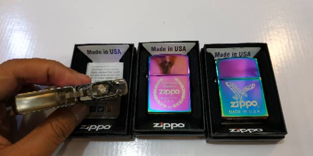 ZIPPO RAINBOW GRADE ORI EKSLUSIF | KOREK ZIPPO PELANGI | INCLUDE BOX EKSLUSIF