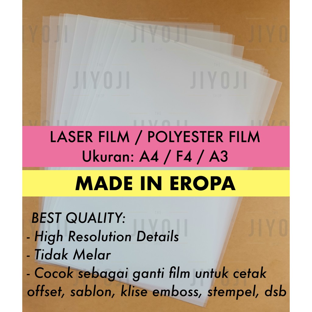 Laser Film F4 EROPA Polyester Film untuk Laser Printer Ecer dan Grosir