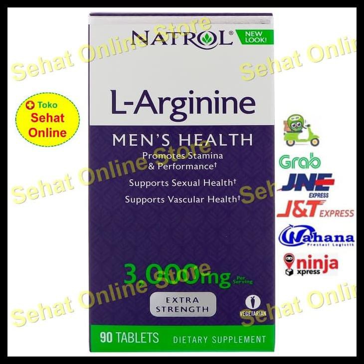 FREE ONGKIR Natrol L-Arginine 3000 mg 90 Tablet Dukung Stamina dan Perfoma Pria