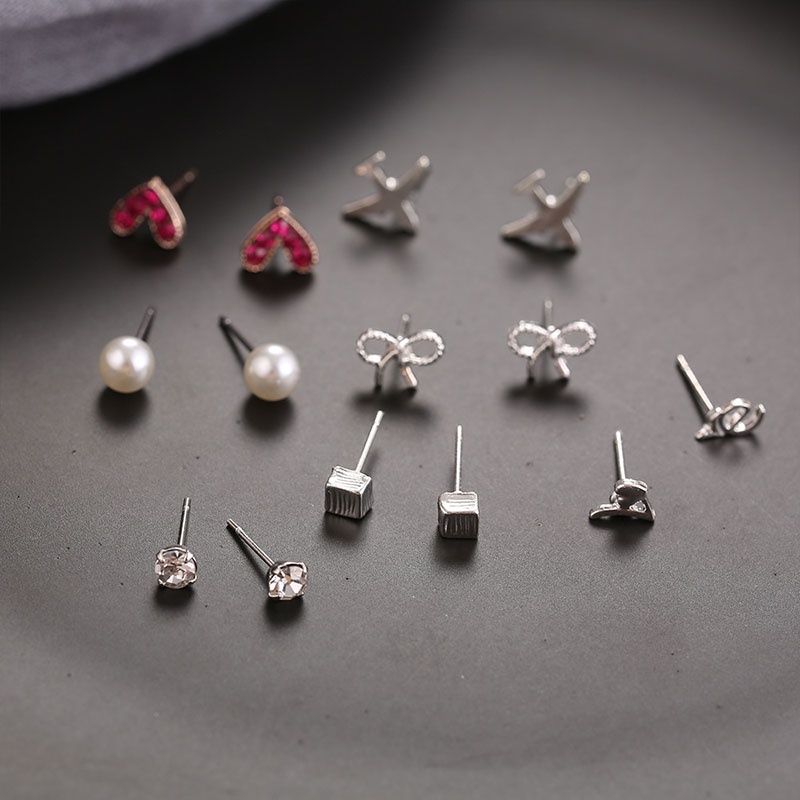 Set 7 Pasang Anting Kombinasi Model Sederhana - PD