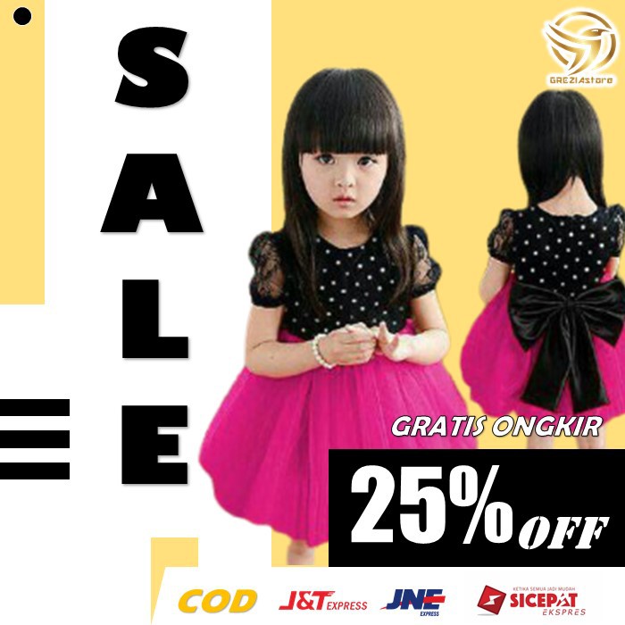 KIDS FANTA (2-4 Thn) pakaian baju dress drees gaun pesta anak perempuan cewek cewe