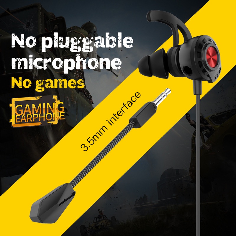 Orginal Gaming Earphone HD Stereo Dual Microphone Mic Noise Reduction for Esport Video Game Hifi Headset Stereo Bass