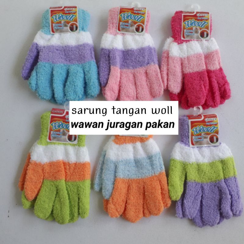 sarung tangan woll, sarung tangan bulu / sarung tangan cewek/ kaos tangan