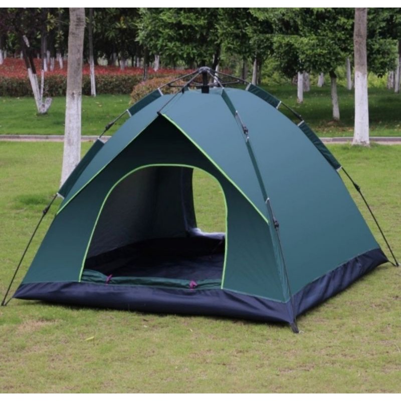 Tenda Camping Lipat Buka Otomatis Portable Doubble Door 3~4Orang